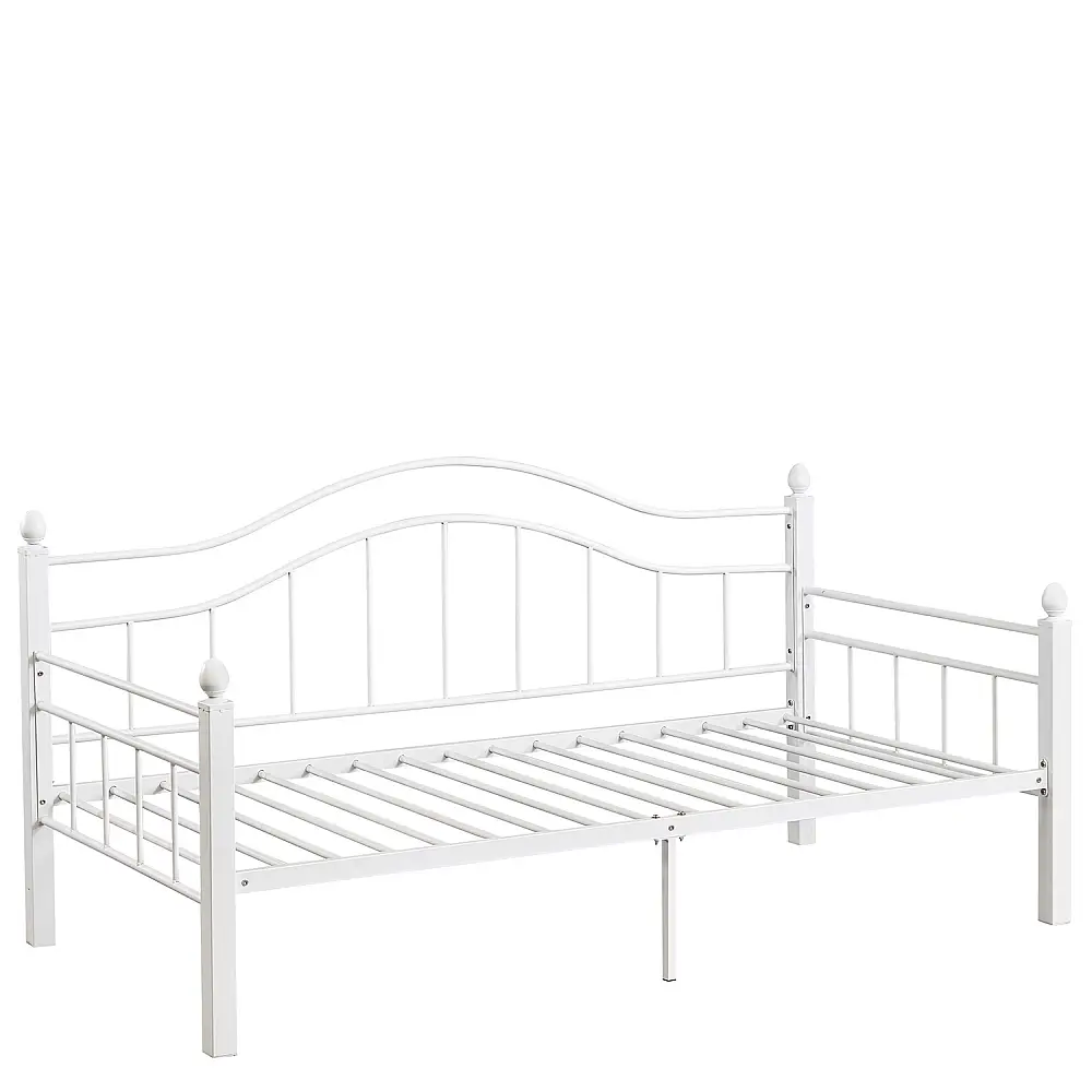 ArteLibre Καναπές Κρεβάτι ArteLibre PECOS Λευκό Μέταλλο Για Στρώμα 90x190cm - 14920036 - inde.gr