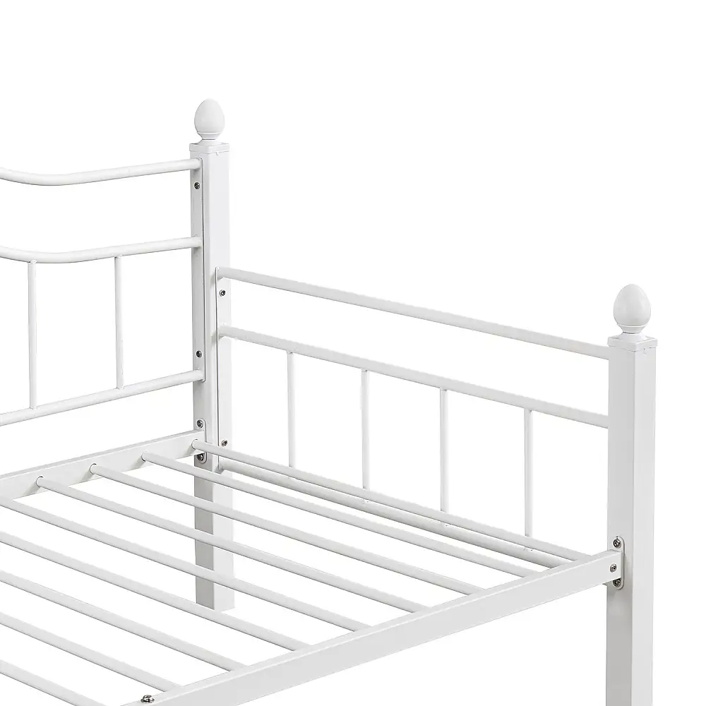 ArteLibre Καναπές Κρεβάτι ArteLibre PECOS Λευκό Μέταλλο Για Στρώμα 90x190cm - 14920036 - inde.gr