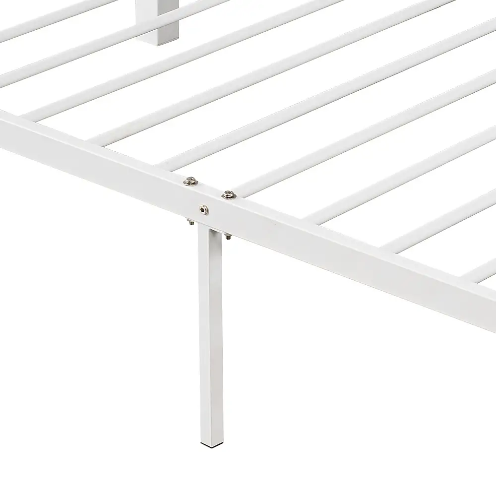 ArteLibre Καναπές Κρεβάτι ArteLibre PECOS Λευκό Μέταλλο Για Στρώμα 90x190cm - 14920036 - inde.gr