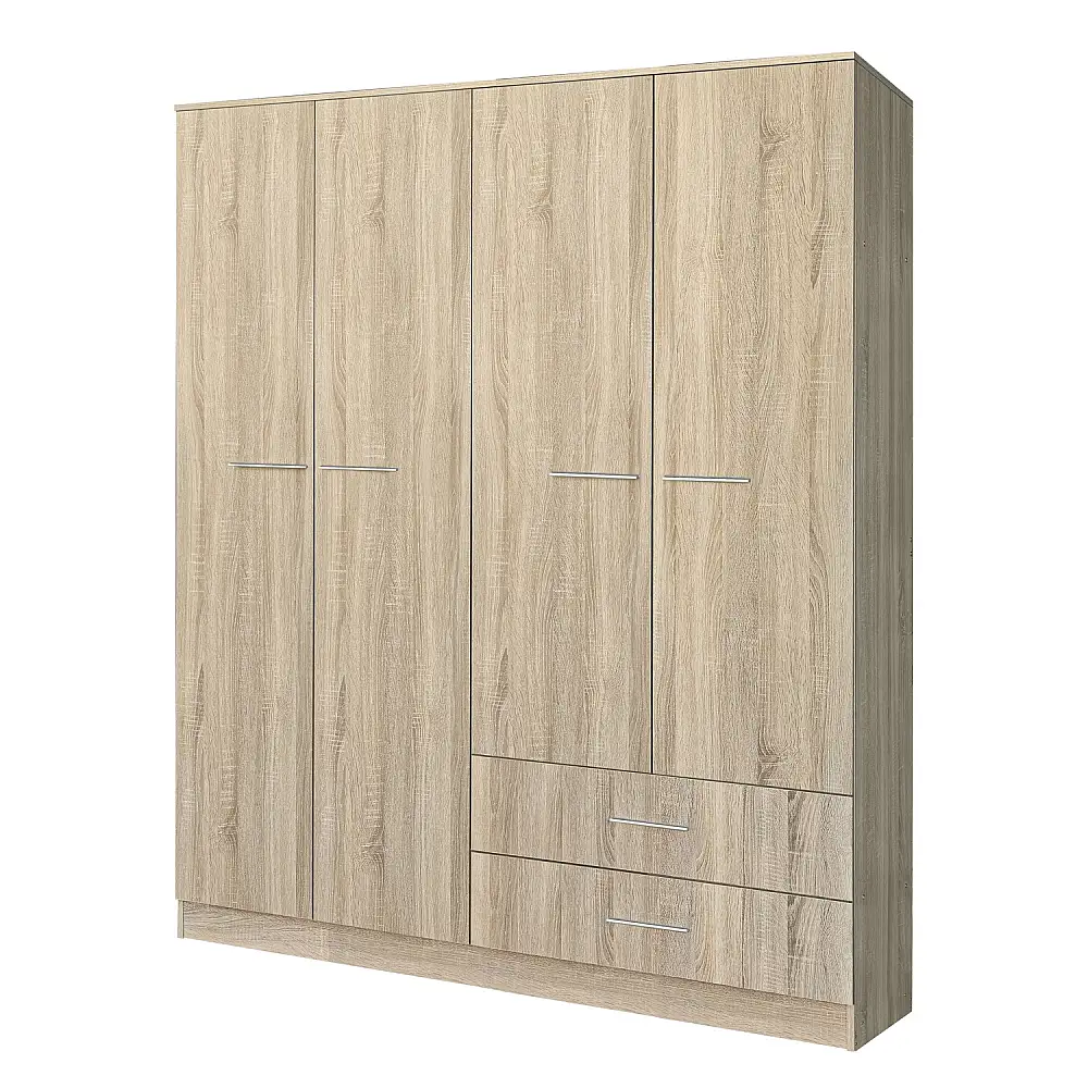 ArteLibre Ντουλάπα ArteLibre SASSA Φυσικό Μοριοσανίδα 120x50x195cm - 14370149 - inde.gr