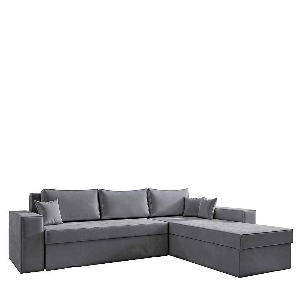 ArteLibre Καναπές Γωνιακός ArteLibre Αναστρέψιμος CAHABON Γκρι 250x210x79cm - 14560020 - inde.gr