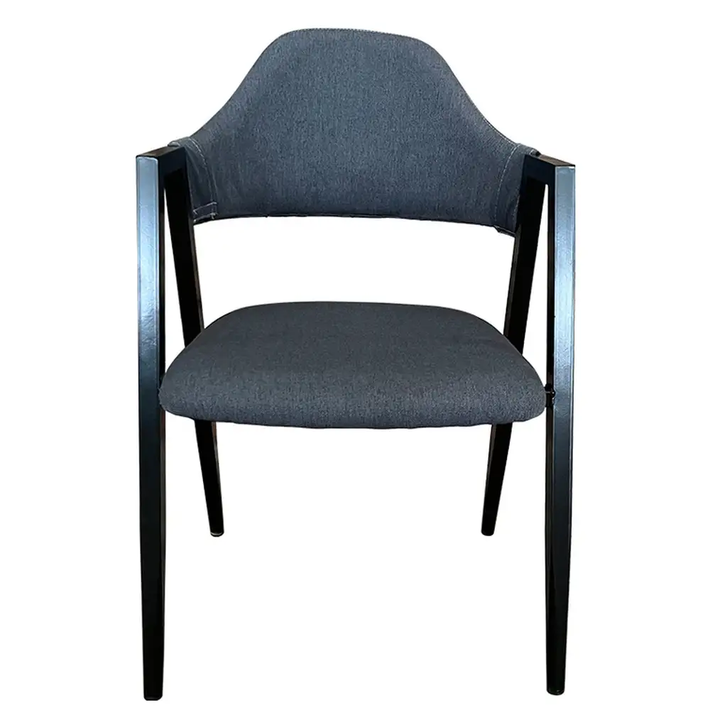 ArteLibre Καρέκλα Τραπεζαρίας ArteLibre SOLANA Γκρι/Μαύρο Ύφασμα/Μέταλλο 51x51x81cm - 14600150 - inde.gr