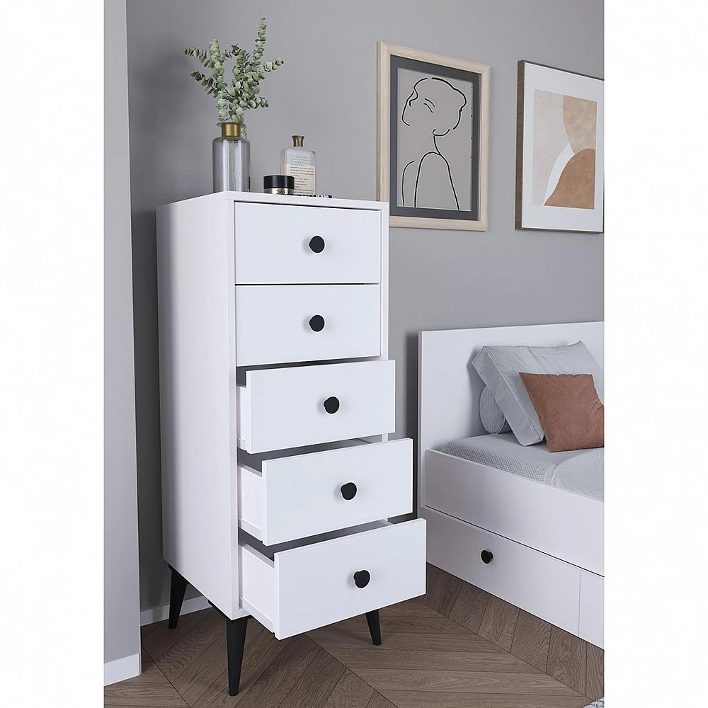 ArteLibre Συρταριέρα ArteLibre AMARI Λευκό Μοριοσανίδα 43x43x114cm - 14870049 - inde.gr ArteLibre Συρταριέρα ArteLibre AMARI Λευκό Μοριοσανίδα 43x43x114cm - 14870049 - inde.gr