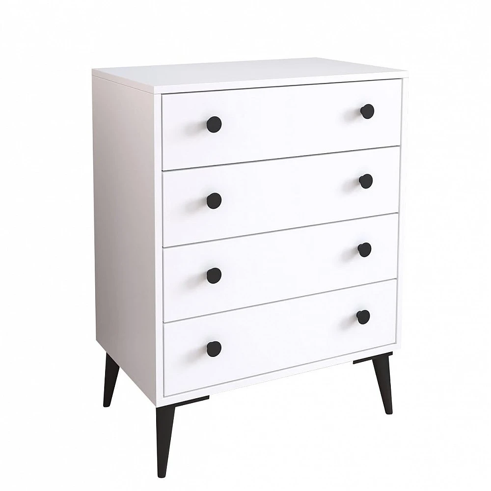 ArteLibre Συρταριέρα ArteLibre AMARI Λευκό Μοριοσανίδα 72x43x96cm - 14870053 - inde.gr