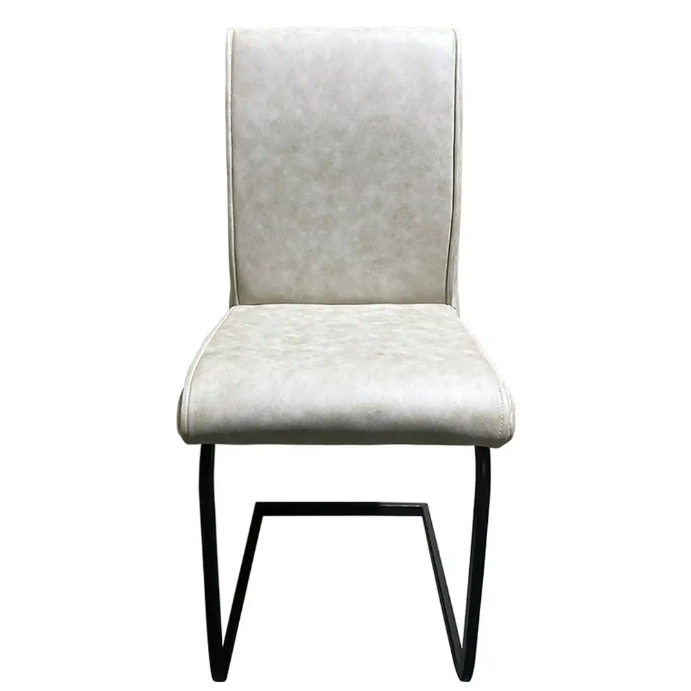 ArteLibre Καρέκλα Τραπεζαρίας ArteLibre ESTRELLA Μπεζ/Μαύρο PU/Μέταλλο 43x56x95cm - 14600165 - inde.gr