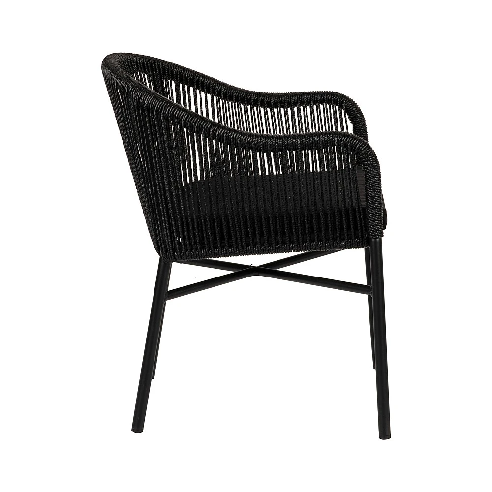 ArteLibre Πολυθρόνα Κήπου ArteLibre KAGERA Μαύρο Αλουμίνιο/Rattan 45x42x84cm - 14840003 - inde.gr