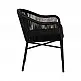 ArteLibre Πολυθρόνα Κήπου ArteLibre KAGERA Μαύρο Αλουμίνιο/Rattan 45x42x84cm - 14840003 - inde.gr