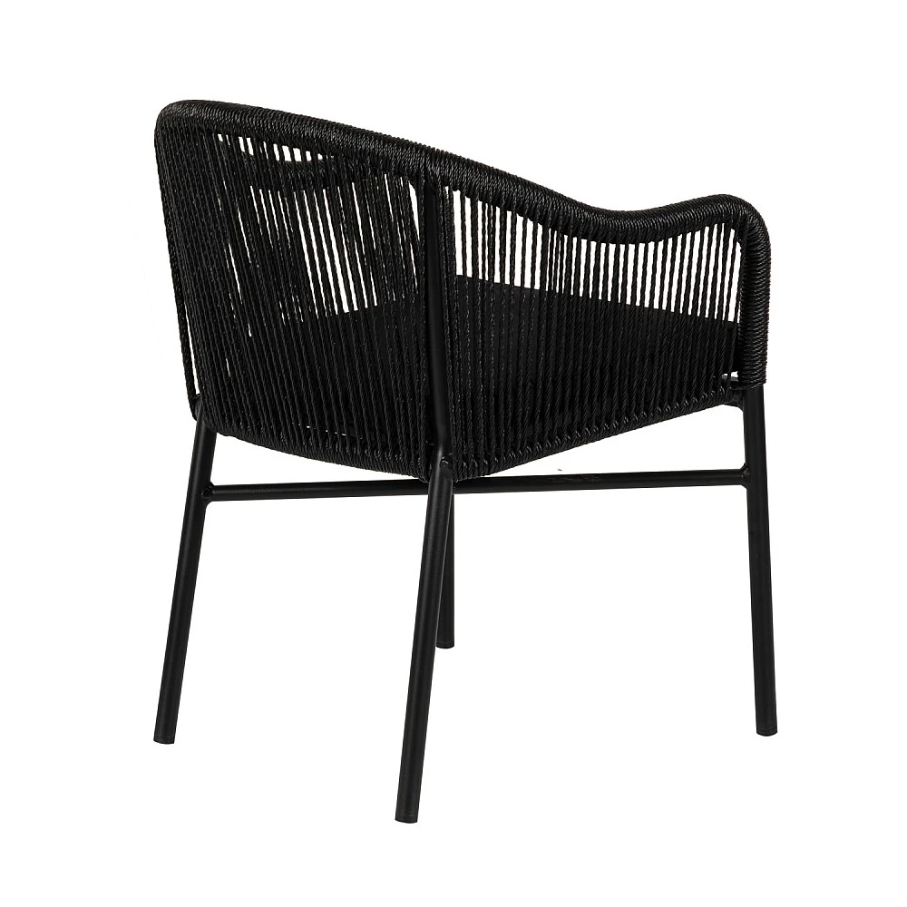 ArteLibre Πολυθρόνα Κήπου ArteLibre KAGERA Μαύρο Αλουμίνιο/Rattan 45x42x84cm - 14840003 - inde.gr