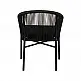 ArteLibre Πολυθρόνα Κήπου ArteLibre KAGERA Μαύρο Αλουμίνιο/Rattan 45x42x84cm - 14840003 - inde.gr