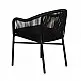 ArteLibre Πολυθρόνα Κήπου ArteLibre KAGERA Μαύρο Αλουμίνιο/Rattan 45x42x84cm - 14840003 - inde.gr