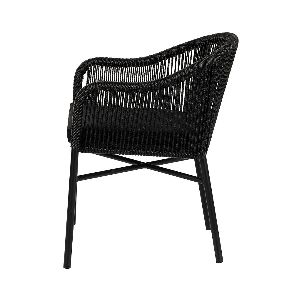 ArteLibre Πολυθρόνα Κήπου ArteLibre KAGERA Μαύρο Αλουμίνιο/Rattan 45x42x84cm - 14840003 - inde.gr