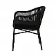 ArteLibre Πολυθρόνα Κήπου ArteLibre KAGERA Μαύρο Αλουμίνιο/Rattan 45x42x84cm - 14840003 - inde.gr