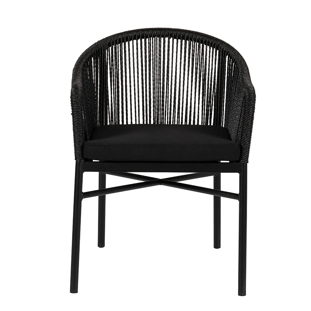 ArteLibre Πολυθρόνα Κήπου ArteLibre KAGERA Μαύρο Αλουμίνιο/Rattan 45x42x84cm - 14840003 - inde.gr