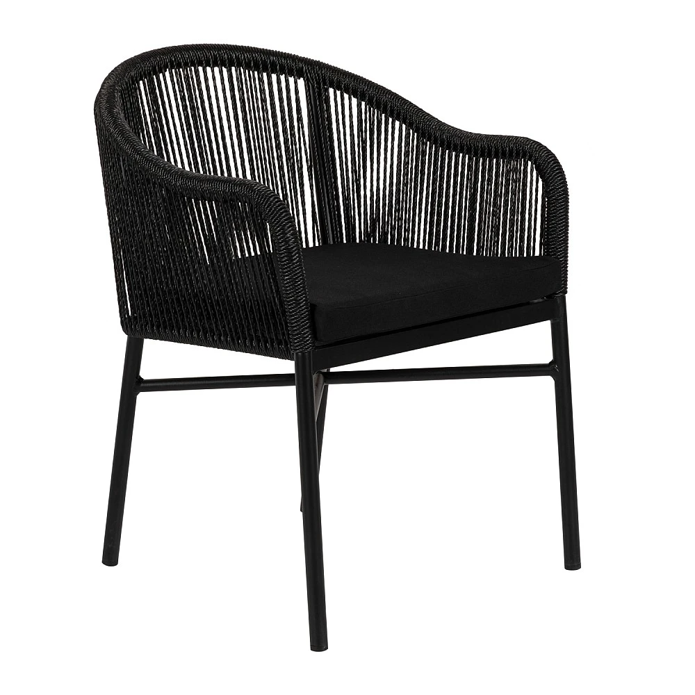 ArteLibre Πολυθρόνα Κήπου ArteLibre KAGERA Μαύρο Αλουμίνιο/Rattan 45x42x84cm - 14840003 - inde.gr
