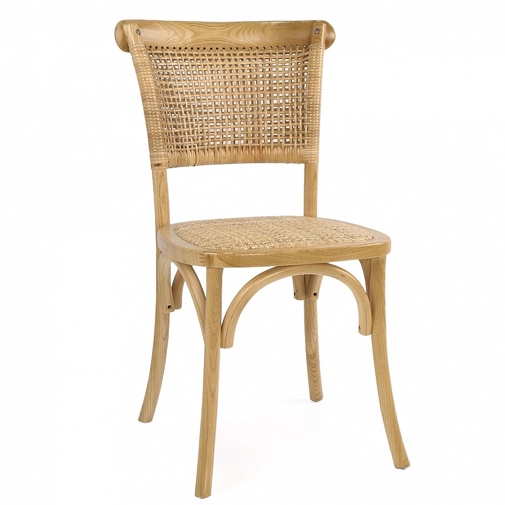 ArteLibre Καρέκλα Επαγγελματική ArteLibre ANANKE Φυσικό Ξύλο/Rattan 44x41x88cm - 15320005 - inde.gr