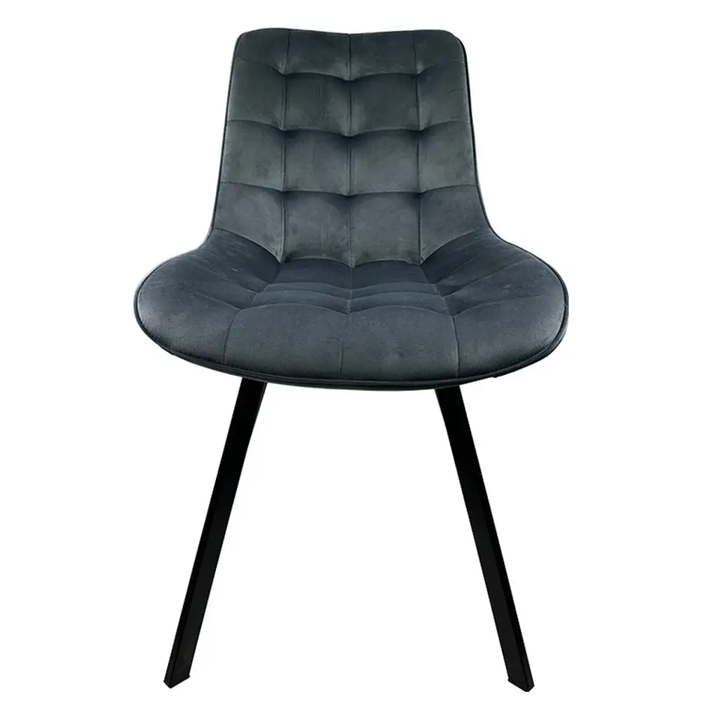 ArteLibre Καρέκλα Τραπεζαρίας ArteLibre BRISA Γκρι/Μαύρο Βελούδο/Μέταλλο 53x60x85cm - 14600166 - inde.gr