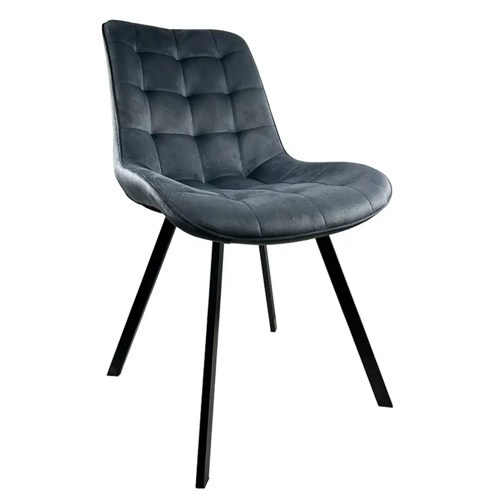 ArteLibre Καρέκλα Τραπεζαρίας ArteLibre BRISA Γκρι/Μαύρο Βελούδο/Μέταλλο 53x60x85cm - 14600166 - inde.gr