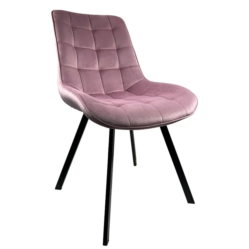 ArteLibre Καρέκλα Τραπεζαρίας ArteLibre BRISA Σάπιο Μήλο/Μαύρο Βελούδο/Μέταλλο 53x60x85cm - 14600167 - inde.gr