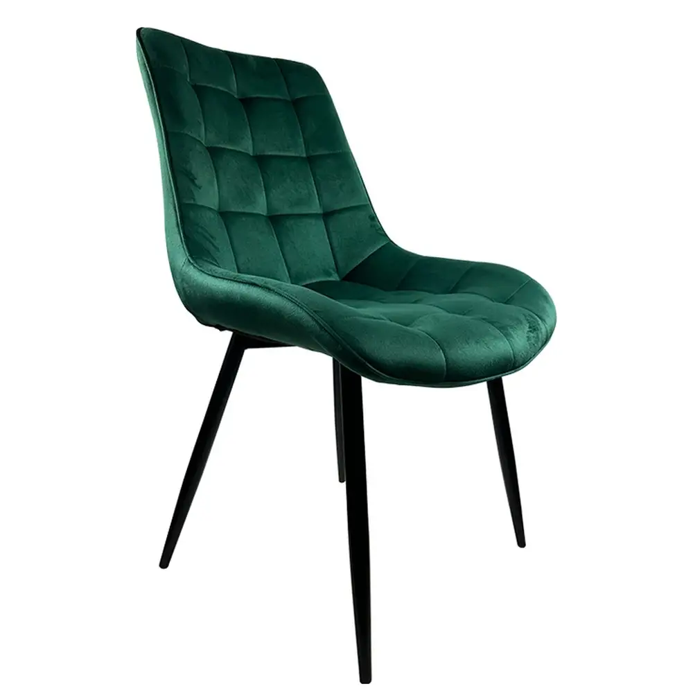 ArteLibre Καρέκλα Τραπεζαρίας ArteLibre BRISA Πράσινο/Μαύρο Βελούδο/Μέταλλο 53x60x85cm - 14600169 - inde.gr