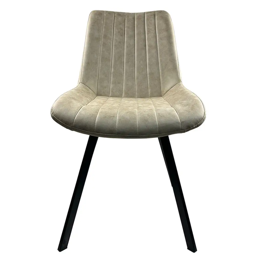 ArteLibre Καρέκλα Τραπεζαρίας ArteLibre MILONGA Μπεζ/Μαύρο PU/Μέταλλο 55x61x88cm - 14600171 - inde.gr