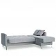ArteLibre Καναπές Γωνιακός ArteLibre JOAQUIN Γκρι 230x84x89cm - 14210221 - inde.gr