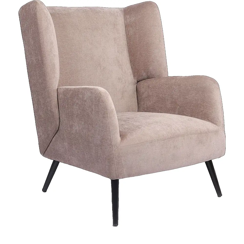 ArteLibre Πολυθρόνα ArteLibre NORA Καφέ Ανοιχτό Ύφασμα/Μέταλλο 100x80x89cm - 14770081 - inde.gr