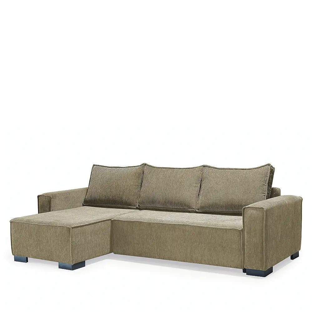 ArteLibre Καναπές Κρεβάτι Γωνιακός ArteLibre HARPER Αναστρέψιμος Μπεζ 271x160x94cm - 14210248 - inde.gr