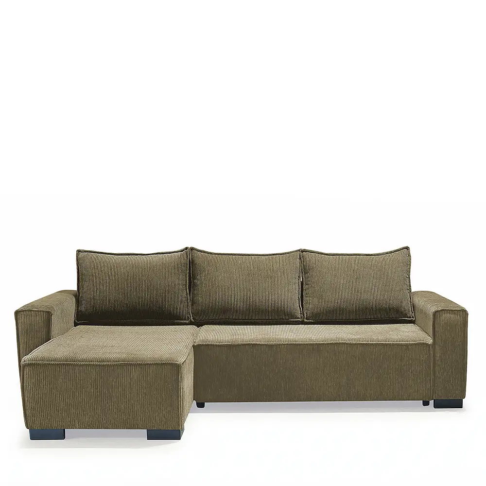 ArteLibre Καναπές Κρεβάτι Γωνιακός ArteLibre HARPER Αναστρέψιμος Μπεζ 271x160x94cm - 14210248 - inde.gr