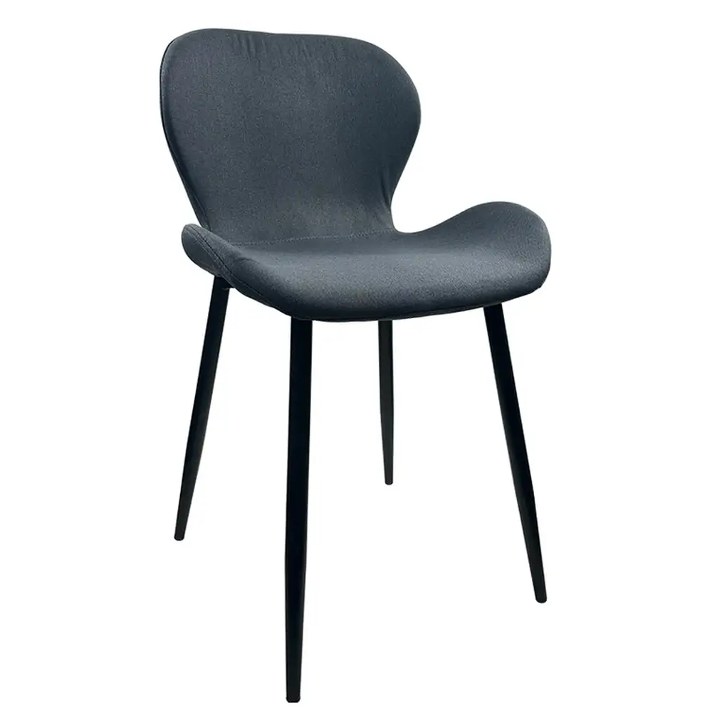 ArteLibre Καρέκλα Τραπεζαρίας ArteLibre RIOJA Γκρι/Μαύρο Ύφασμα/Μέταλλο 46x50x80cm - 14600181 - inde.gr