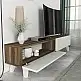 ArteLibre Έπιπλο Τηλεόρασης ArteLibre SIRNA Λευκό/Καρυδί Μοριοσανίδα/Μελαμίνη 180x31x32cm - 14410223 - inde.gr