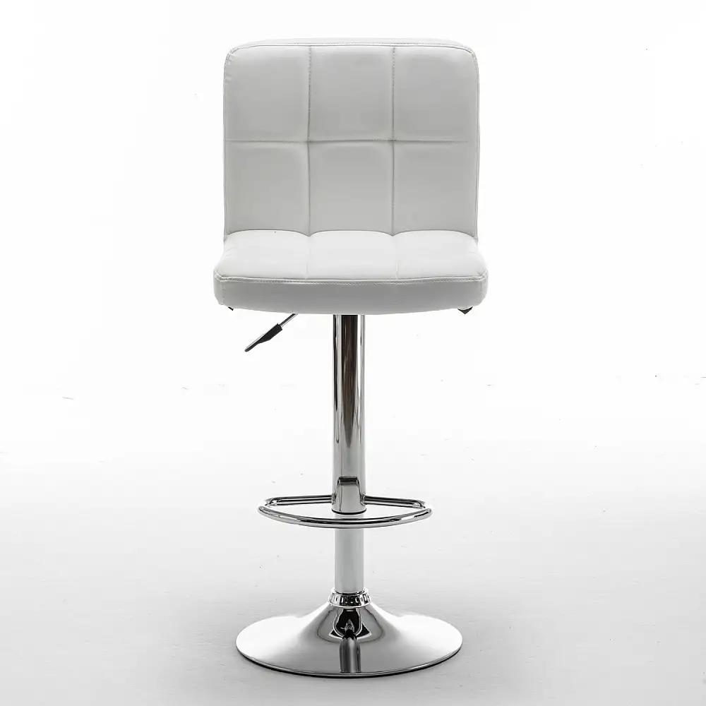 ArteLibre Σκαμπό Bar ArteLibre DIN Με Πλάτη Πτυσσόμενο Λευκό PVC/Μέταλλο 44x50x92-113cm - 14240059 - inde.gr