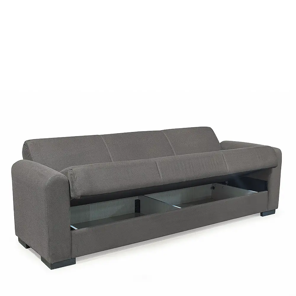 ArteLibre Καναπές Κρεβάτι Τριθέσιος ArteLibre HOMER Γκρι 226x78x78cm - 14210260 - inde.gr