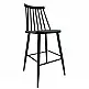ArteLibre Σκαμπό Bar ArteLibre MARANTA Μαύρο PP/Μέταλλο 45x46x97cm - 14600189 - inde.gr