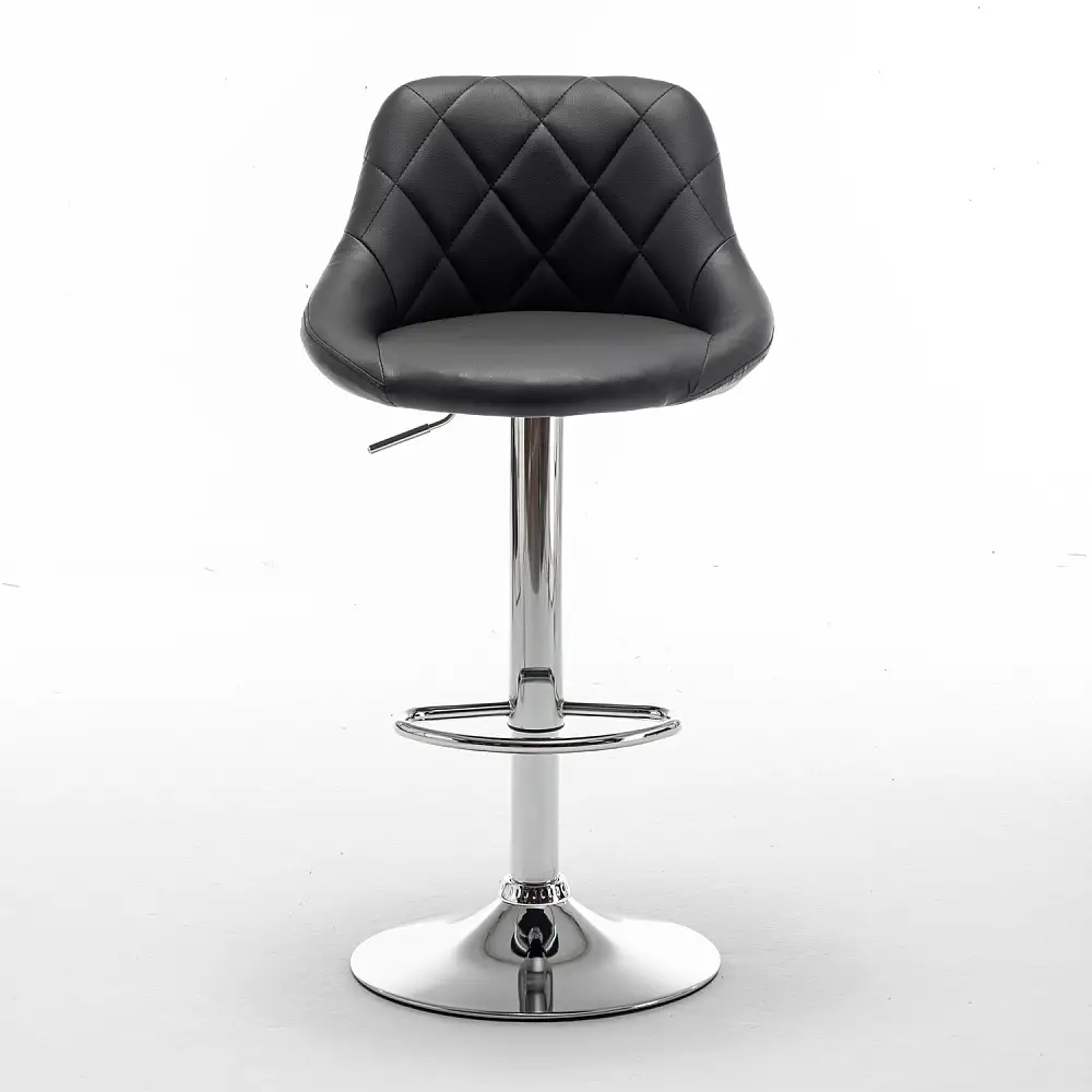 ArteLibre Σκαμπό Bar ArteLibre GARSA Με Πλάτη Πτυσσόμενο Μαύρο PU/Μέταλλο 46x46x83-105cm - 14240062 - inde.gr