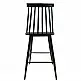 ArteLibre Σκαμπό Bar ArteLibre MARANTA Μαύρο/Καρυδί PP/Μέταλλο 45x46x97cm - 14600191 - inde.gr