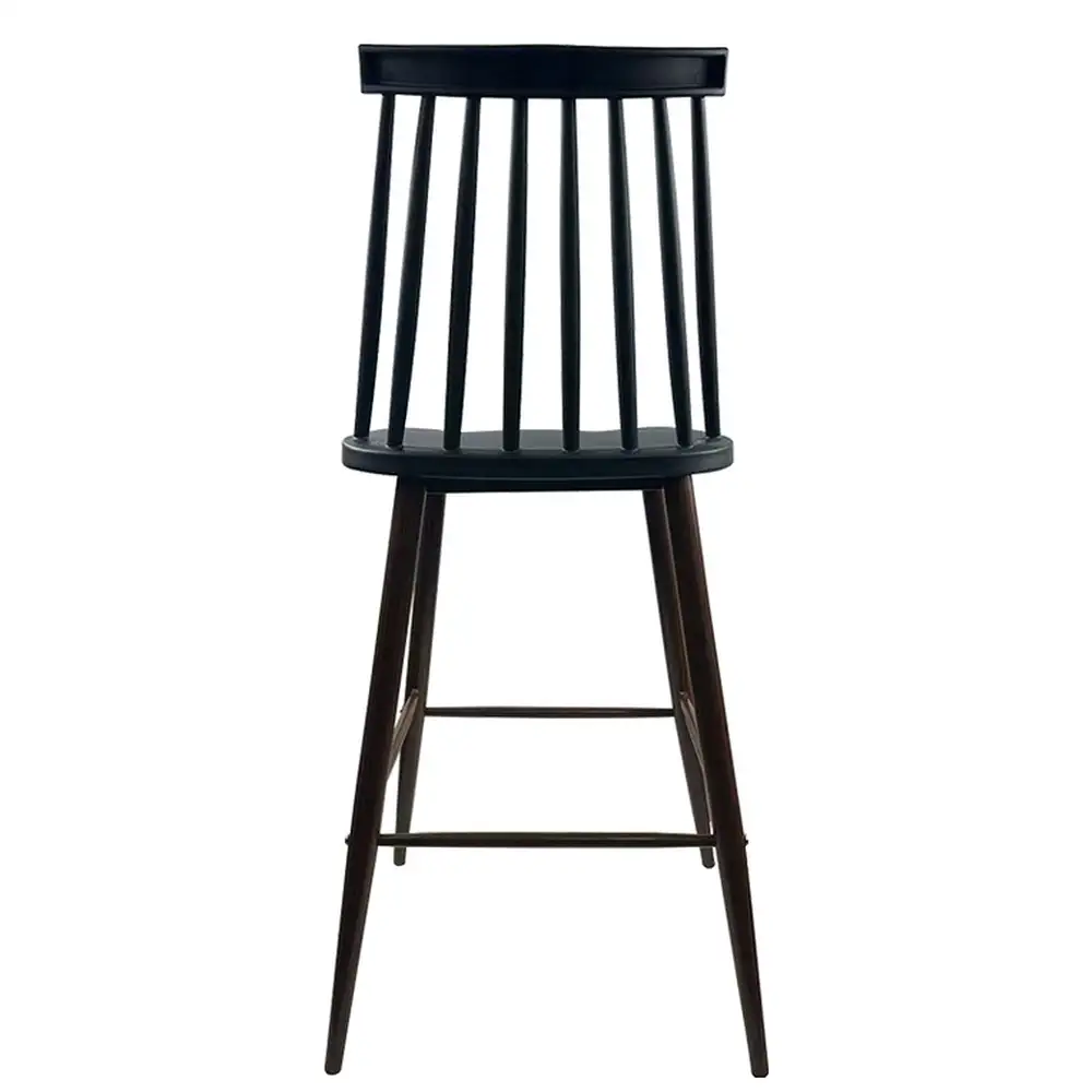 ArteLibre Σκαμπό Bar ArteLibre MARANTA Μαύρο/Καρυδί PP/Μέταλλο 45x46x97cm - 14600191 - inde.gr