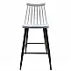 ArteLibre Σκαμπό Bar ArteLibre MARANTA Λευκό/Καρυδί PP/Μέταλλο 45x46x97cm - 14600192 - inde.gr
