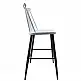 ArteLibre Σκαμπό Bar ArteLibre MARANTA Λευκό/Καρυδί PP/Μέταλλο 45x46x97cm - 14600192 - inde.gr