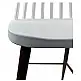 ArteLibre Σκαμπό Bar ArteLibre MARANTA Λευκό/Καρυδί PP/Μέταλλο 45x46x97cm - 14600192 - inde.gr