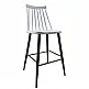 ArteLibre Σκαμπό Bar ArteLibre MARANTA Λευκό/Καρυδί PP/Μέταλλο 45x46x97cm - 14600192 - inde.gr