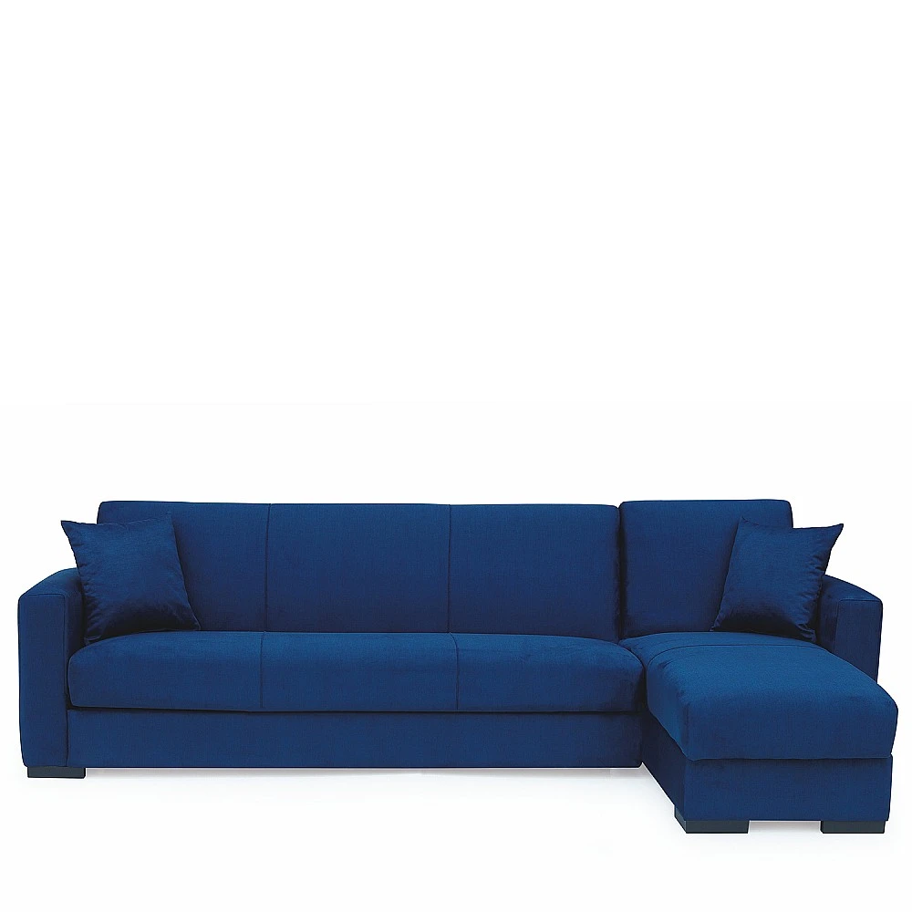 ArteLibre Καναπές Κρεβάτι Γωνιακός ArteLibre JOSE Μπλε 270x150x86cm - 14210241 - inde.gr