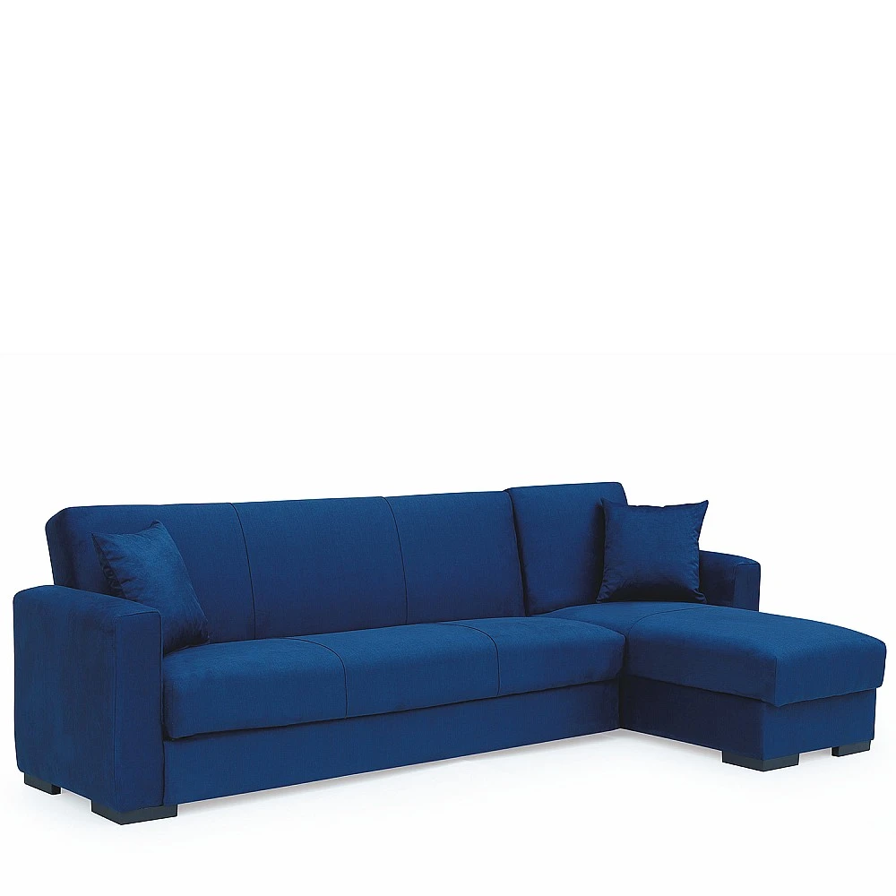 ArteLibre Καναπές Κρεβάτι Γωνιακός ArteLibre JOSE Μπλε 270x150x86cm - 14210241 - inde.gr