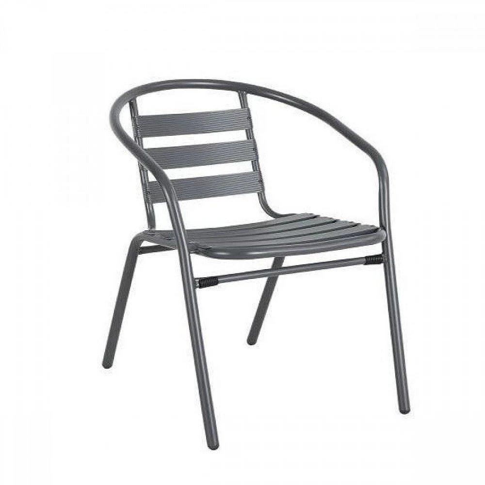 ArteLibre Πολυθρόνα Μεταλλική ArteLibre Uranus Γκρι 54x62x74cm - 14450010 - inde.gr
