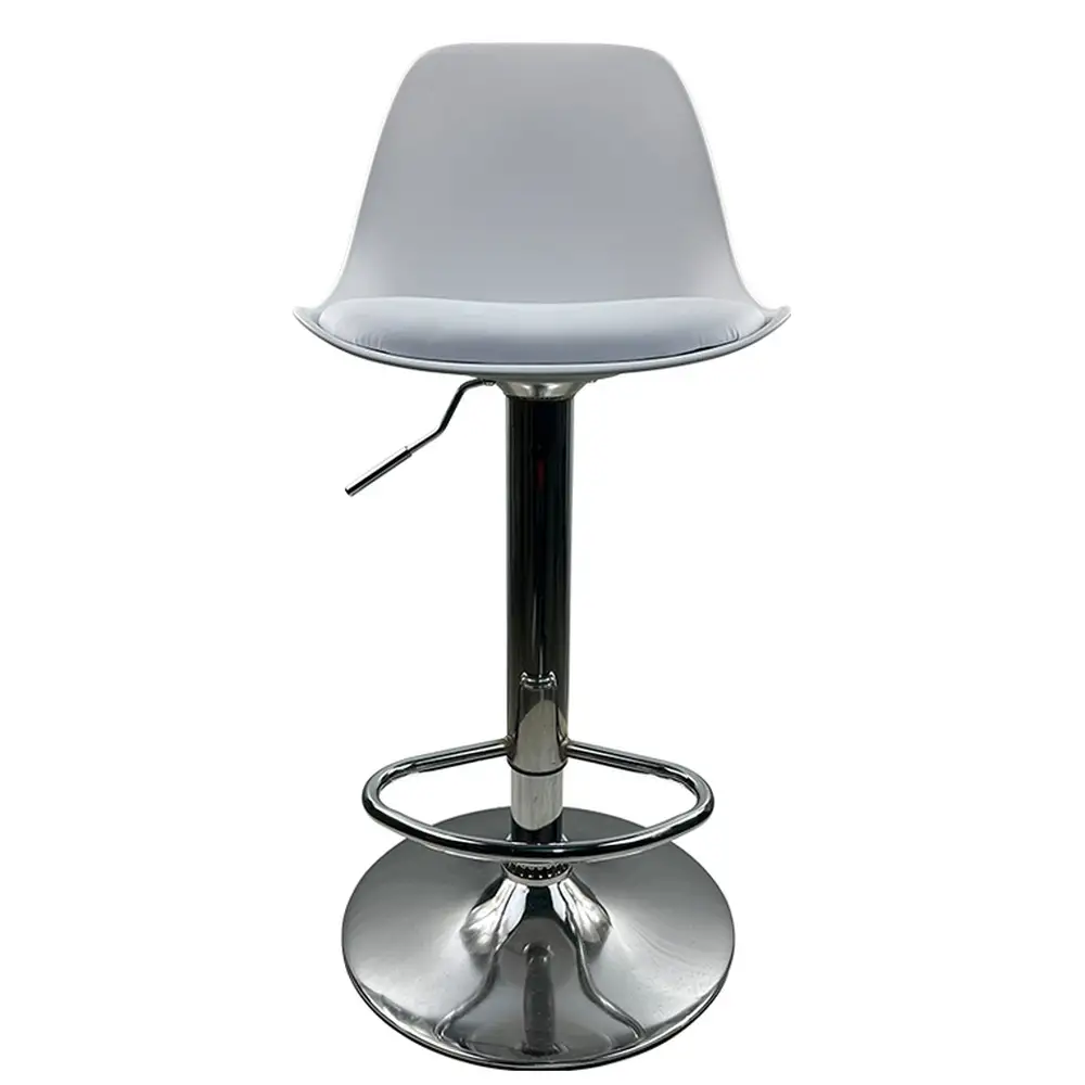 ArteLibre Σκαμπό Bar ArteLibre AMADA Λευκό/Χρώμιο PP/Μέταλλο 41x40x79-89cm - 14600198 - inde.gr