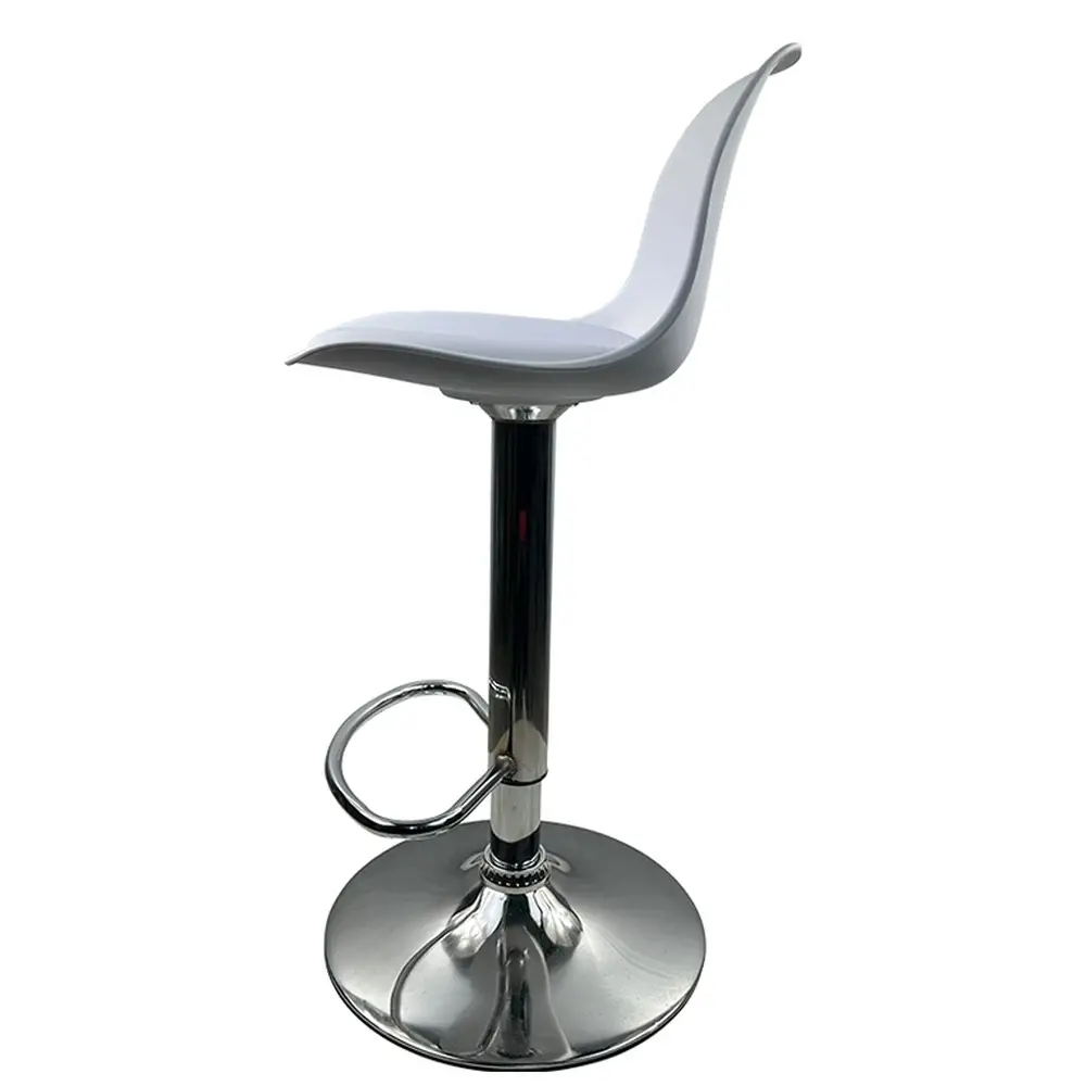 ArteLibre Σκαμπό Bar ArteLibre AMADA Λευκό/Χρώμιο PP/Μέταλλο 41x40x79-89cm - 14600198 - inde.gr