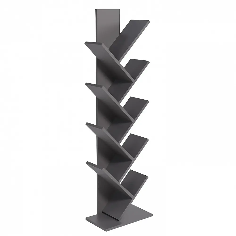 ArteLibre Βιβλιοθήκη ArteLibre AZIZI Ανθρακί Μοριοσανίδα 35x19.5x130cm - 14870087 - inde.gr
