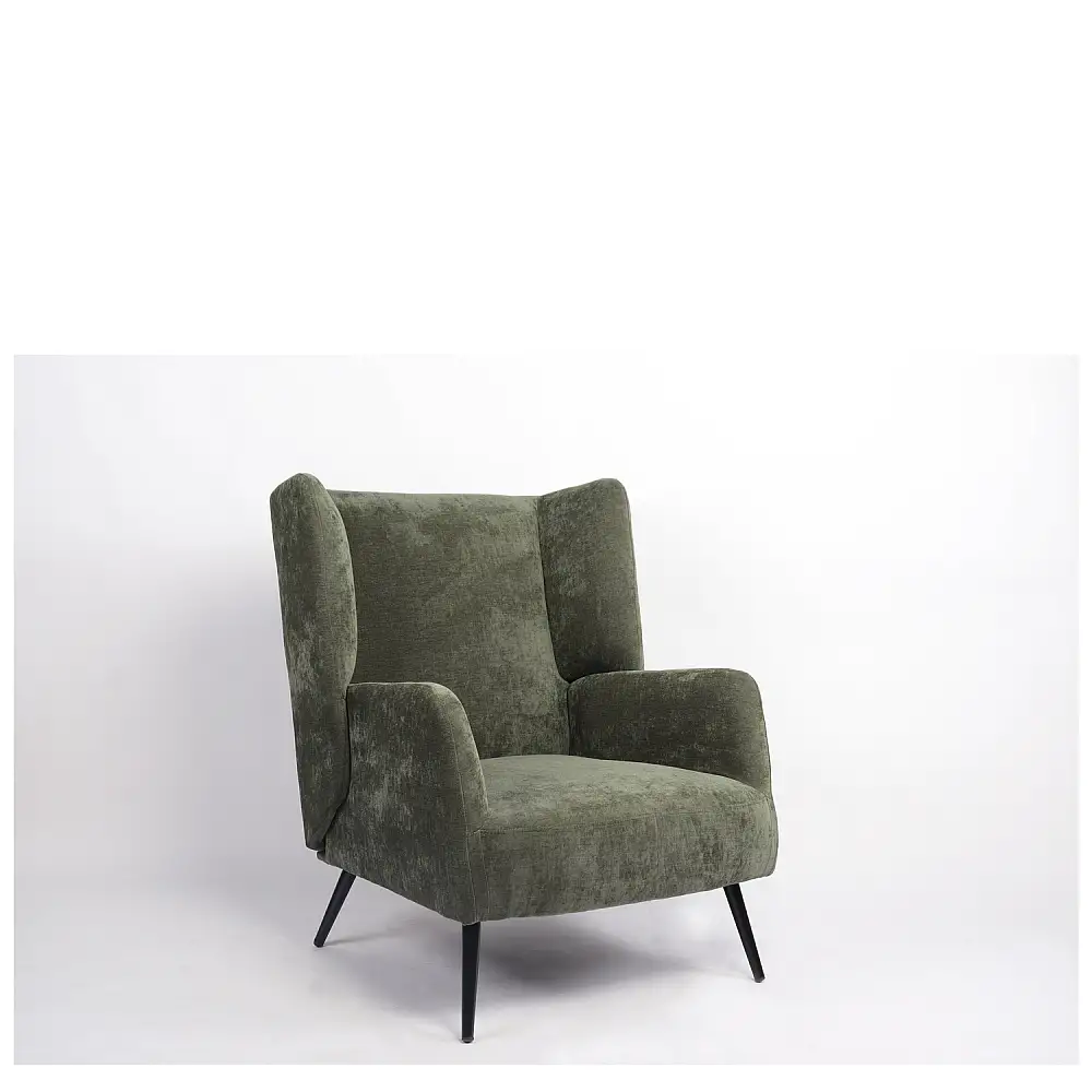 ArteLibre Πολυθρόνα ArteLibre NORA Πράσινο Ύφασμα/Μέταλλο 100x80x89cm - 14770083 - inde.gr