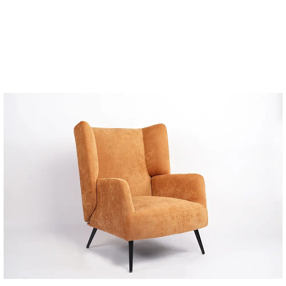 ArteLibre Πολυθρόνα ArteLibre NORA Πορτοκαλί Ύφασμα/Μέταλλο 100x80x89cm - 14770084 - inde.gr