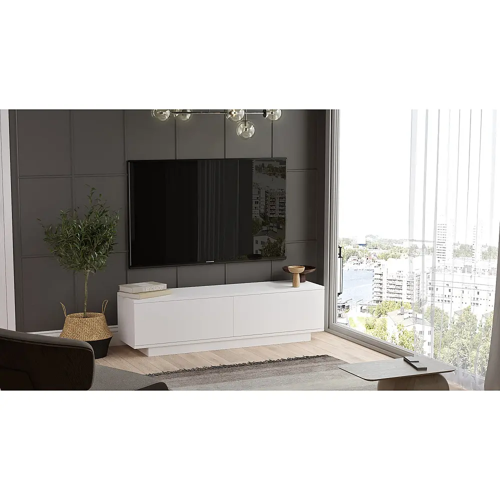 ArteLibre Έπιπλο Τηλεόρασης ArteLibre BRENT Λευκό Μοριοσανίδα 140x35.5x38.2cm - 15350047 - inde.gr ArteLibre Έπιπλο Τηλεόρασης ArteLibre BRENT Λευκό Μοριοσανίδα 140x35.5x38.2cm - 15350047 - inde.gr
