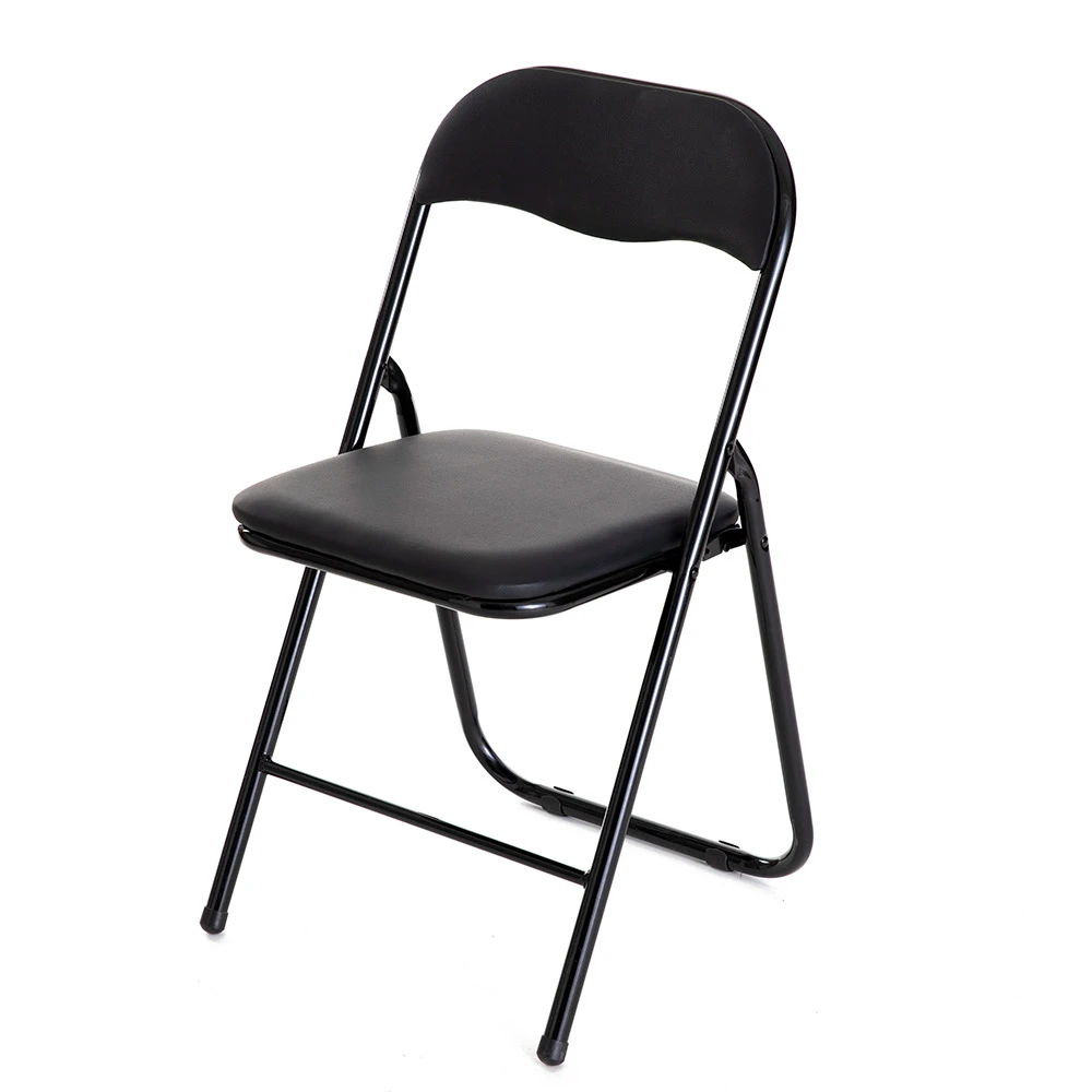 ArteLibre Καρέκλα Πτυσσόμενη ArteLibre PRASLIN Μαύρο Μέταλλο/PVC 41x44x79cm - 14660076 - inde.gr